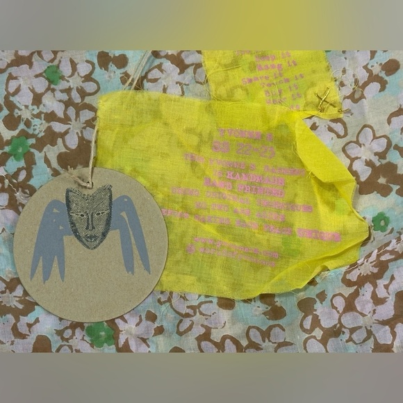 NEW Yvonne S Wind Cotton Floral Dress Sz L Net-a-Porter FLOWER FIELD LIGHT PEACH - Picture 7 of 10